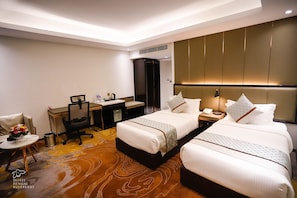 Premium Twin Room, 2 Twin Beds, City View | Free minibar items, in-room safe, desk, soundproofing