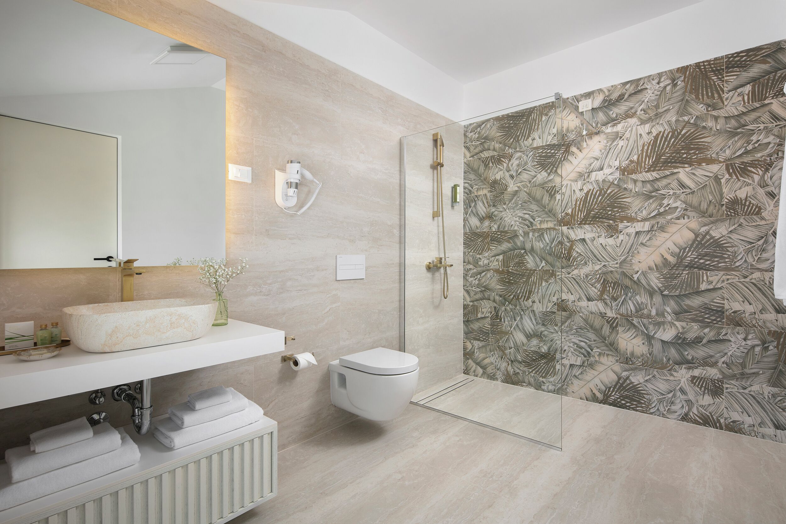 annex comfort double room | bathroom | designer toiletries, hair dryer, bathrobes, slippers