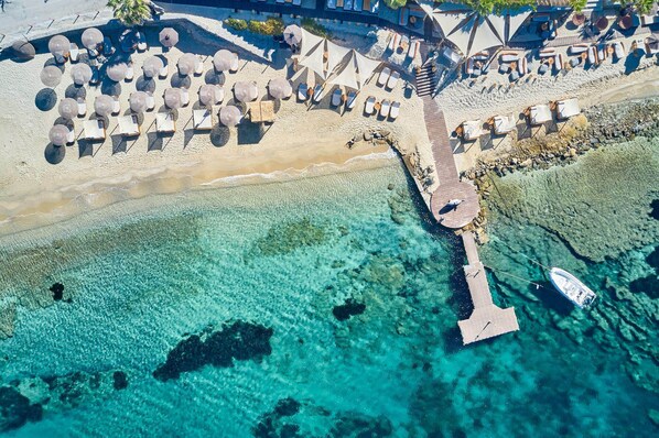 On the beach, beach bar