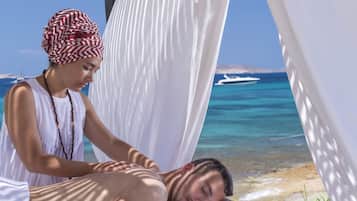 Manicures and pedicures, massages