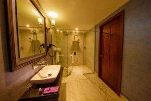 Premium Room, City View - Early check-in or late check-out subject to availability | Baño | Amenidades de baño gratuitas, secadora de cabello, toallas 