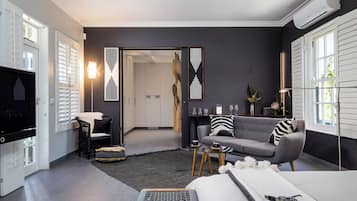 Suite Deluxe | 1 dormitorio, sábanas de algodón egipcio, ropa de cama de alta calidad