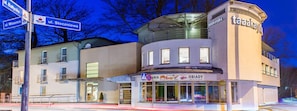 Front of property – evening/night