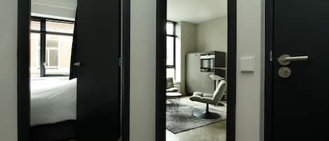 Standard Apartment, 1 Bedroom, City View | Living area | Flat-screen TV