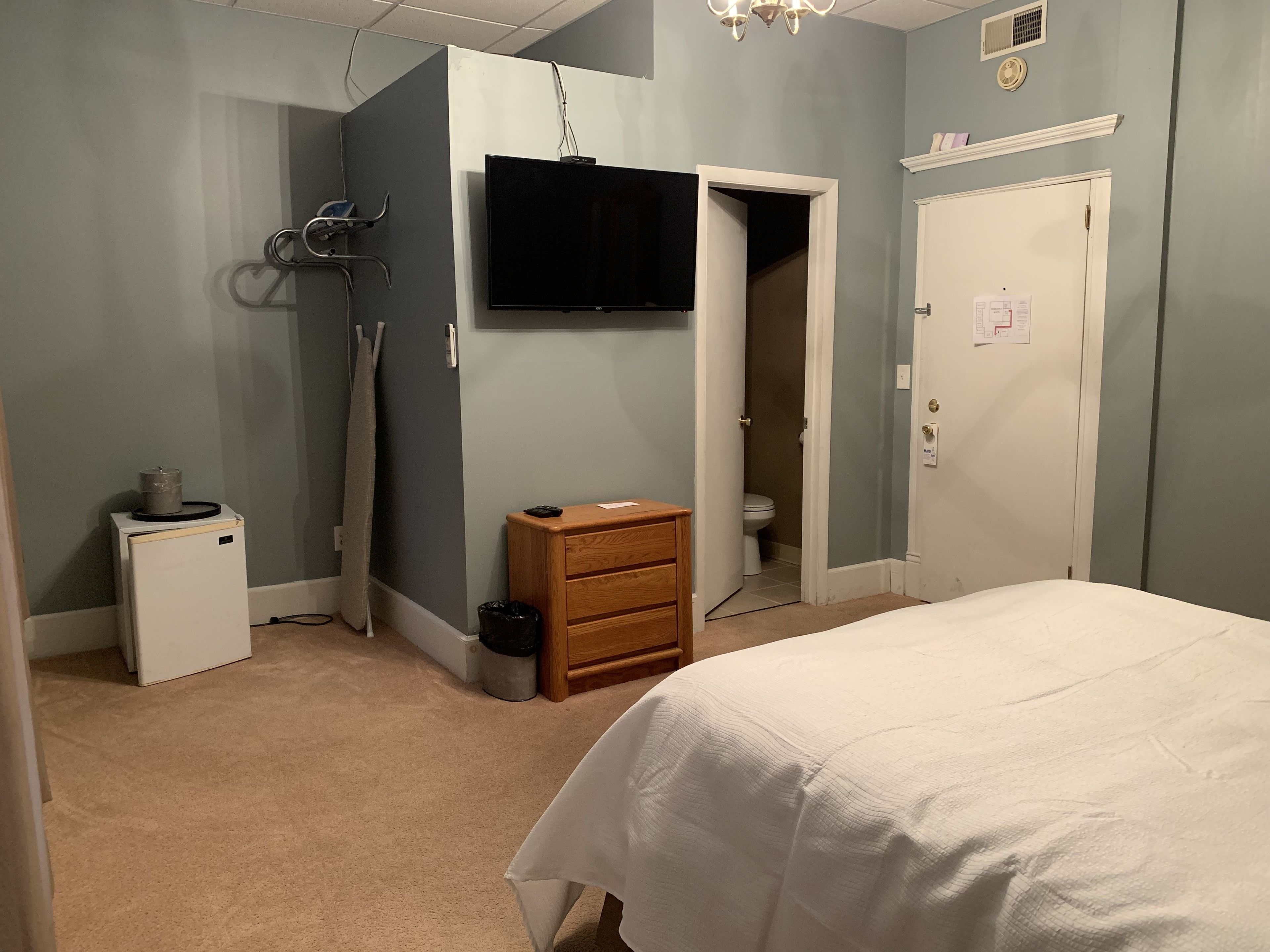 classic room (room #8) | iron/ironing board, bed sheets