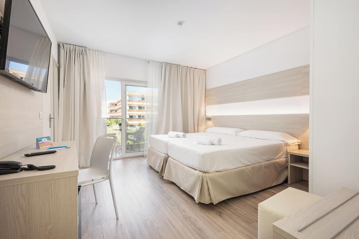 Double Room, Balcony, Pool View | Premium bedding, memory foam beds, minibar, in-room safe