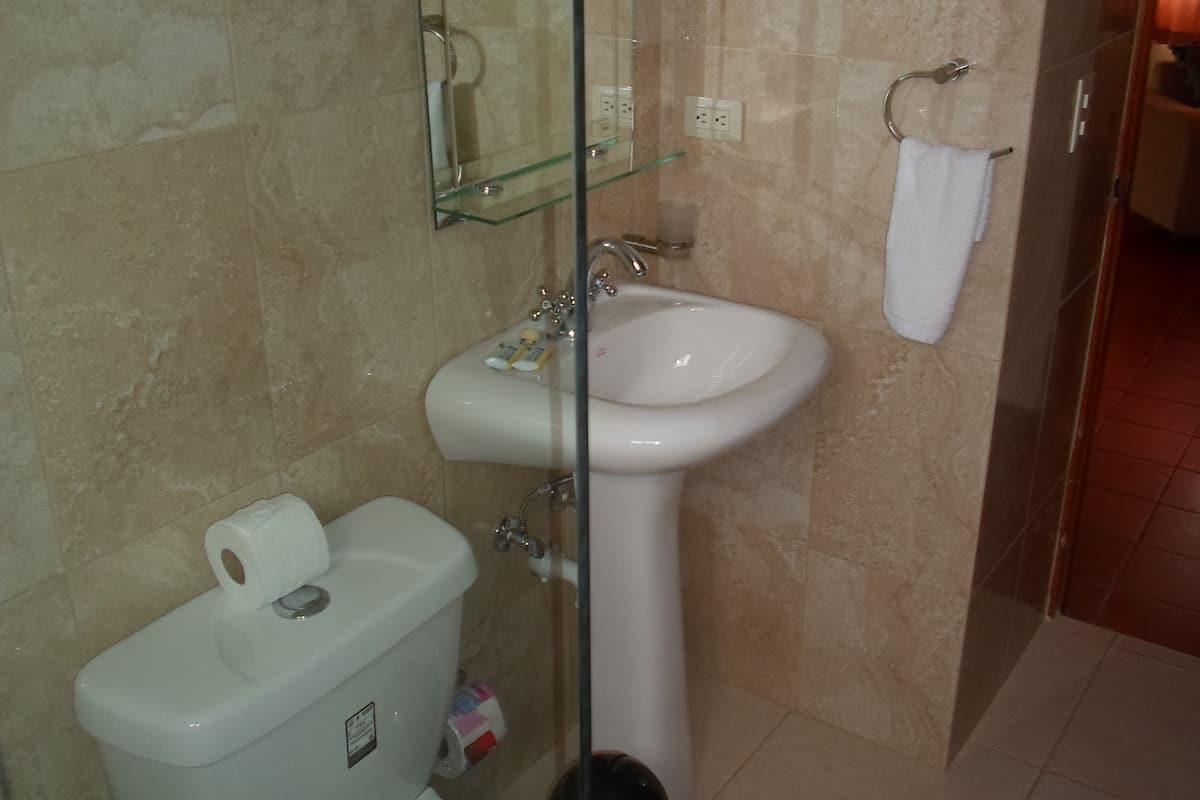 two bedroom apartment | bathroom | shower, towels