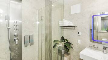 Premium Studio with Kitchen (Newly Refurbished) | Bathroom | Shower, free toiletries, hair dryer, towels