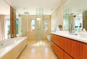 Separate tub and shower, deep soaking tub, free toiletries, hair dryer - Ivory Sands Villa (Cape Town)