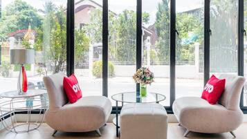 Sitteområde i lobbyen