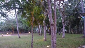 A park with trees and a grassy area. - Dansala Cottage (Koggala)