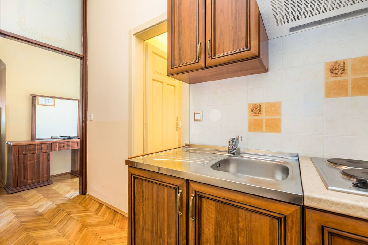 superior studio | private kitchenette | fridge, microwave, stovetop, dishwasher