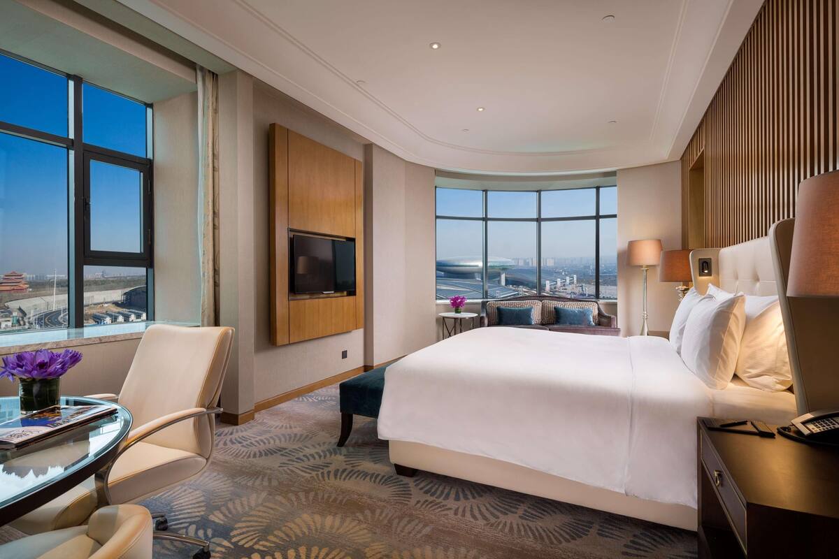 Ropa de cama de alta calidad, edredón y minibar
