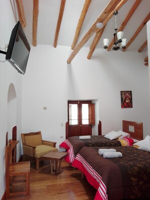 Family Room | Pillowtop beds, in-room safe, desk, rollaway beds - Casa San Pedro Cusco (Cusco)