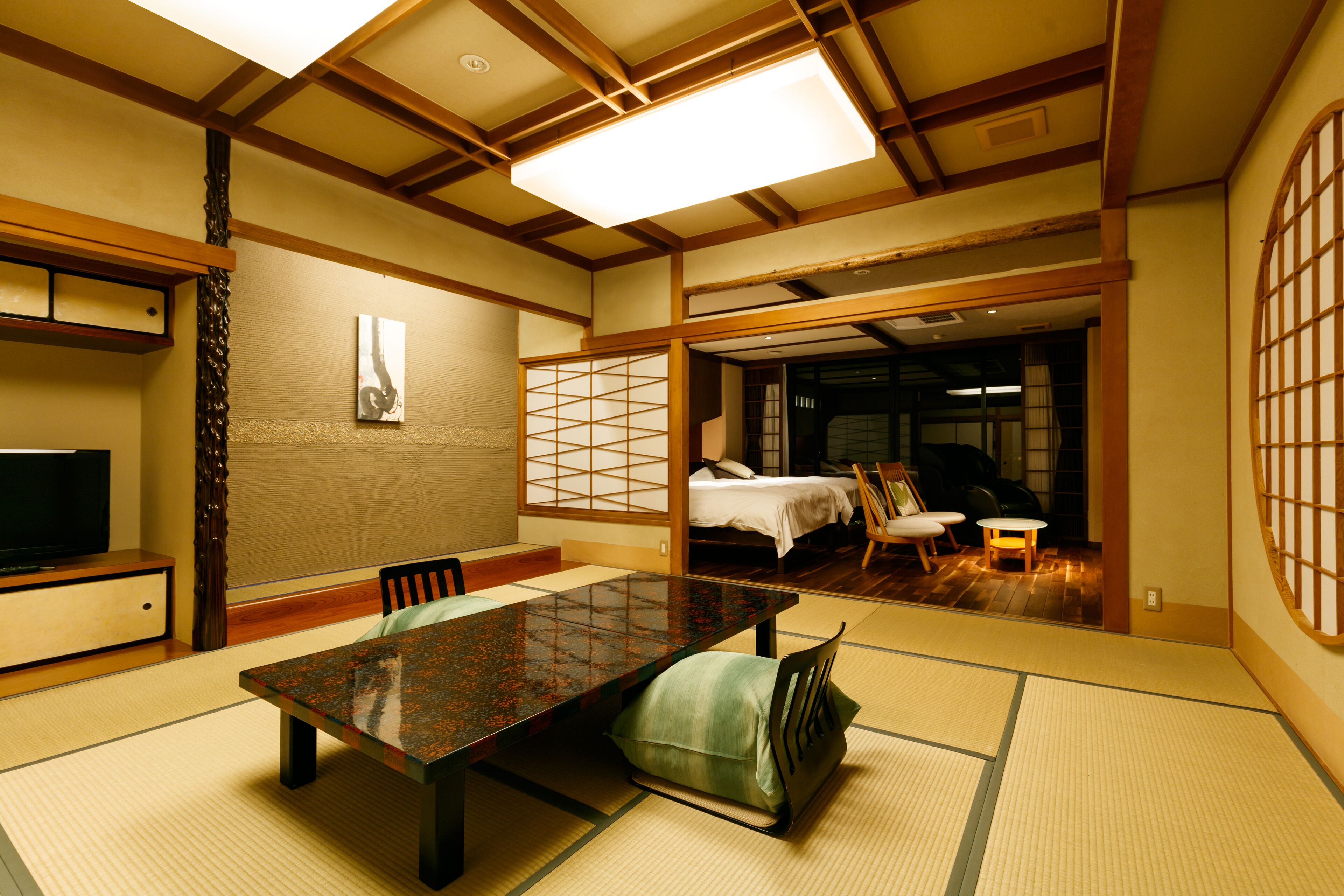 Chambre, non-fumeurs (Suite room A with Open-air bath) | Coffres-forts dans les chambres, Wi-Fi gratuit, draps fournis