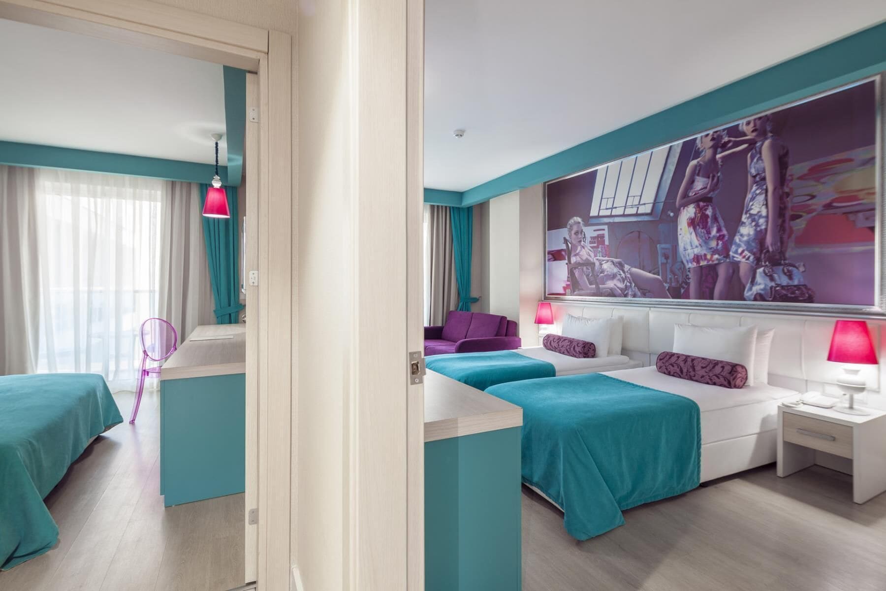 Quarto família | Frigobar, cofres nos quartos, quartos à prova de som