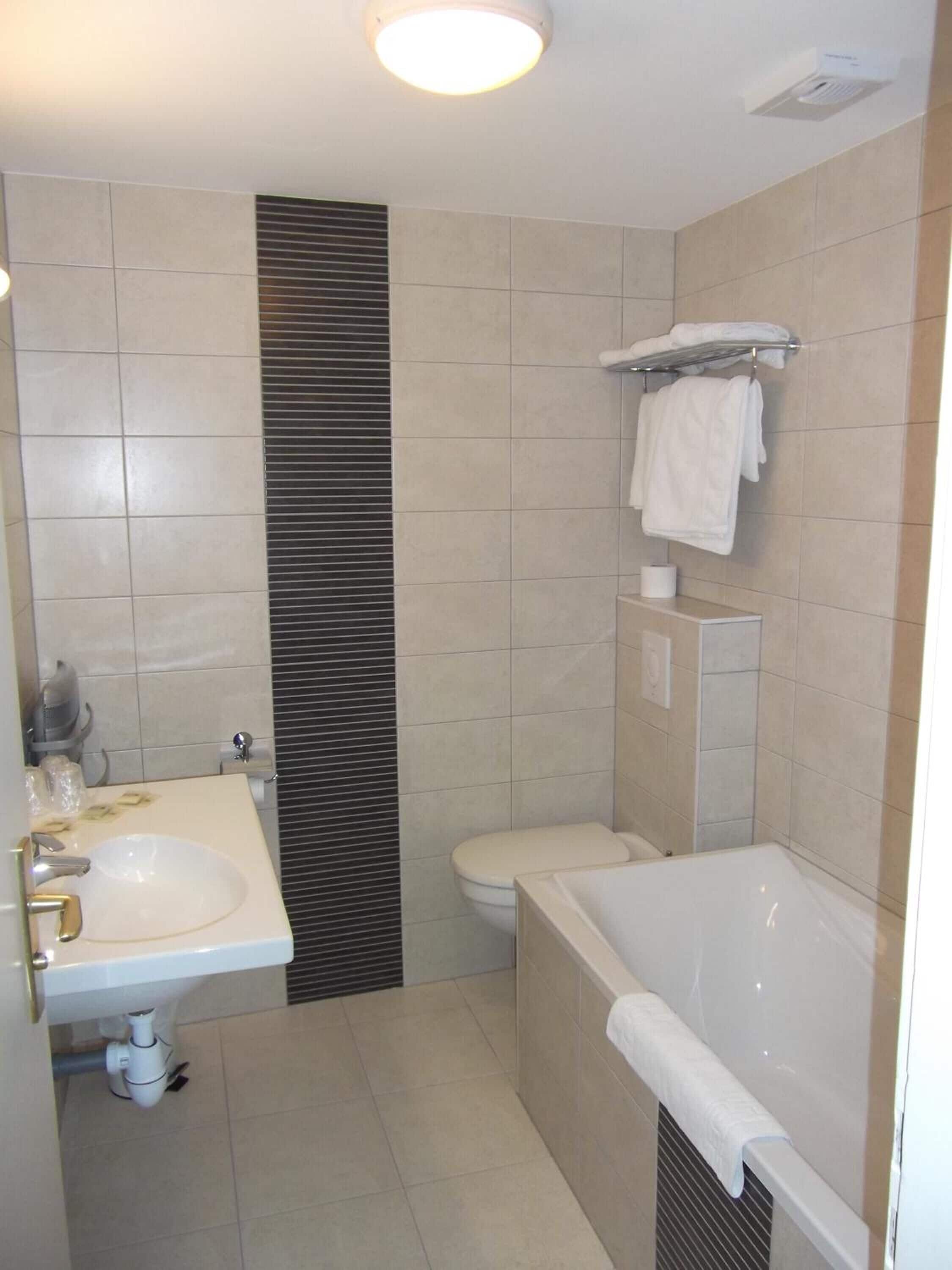 free toiletries, hair dryer, towels