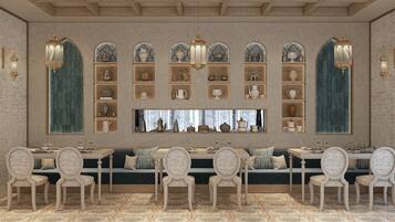 3 restaurants, breakfast, lunch, dinner served; international cuisine