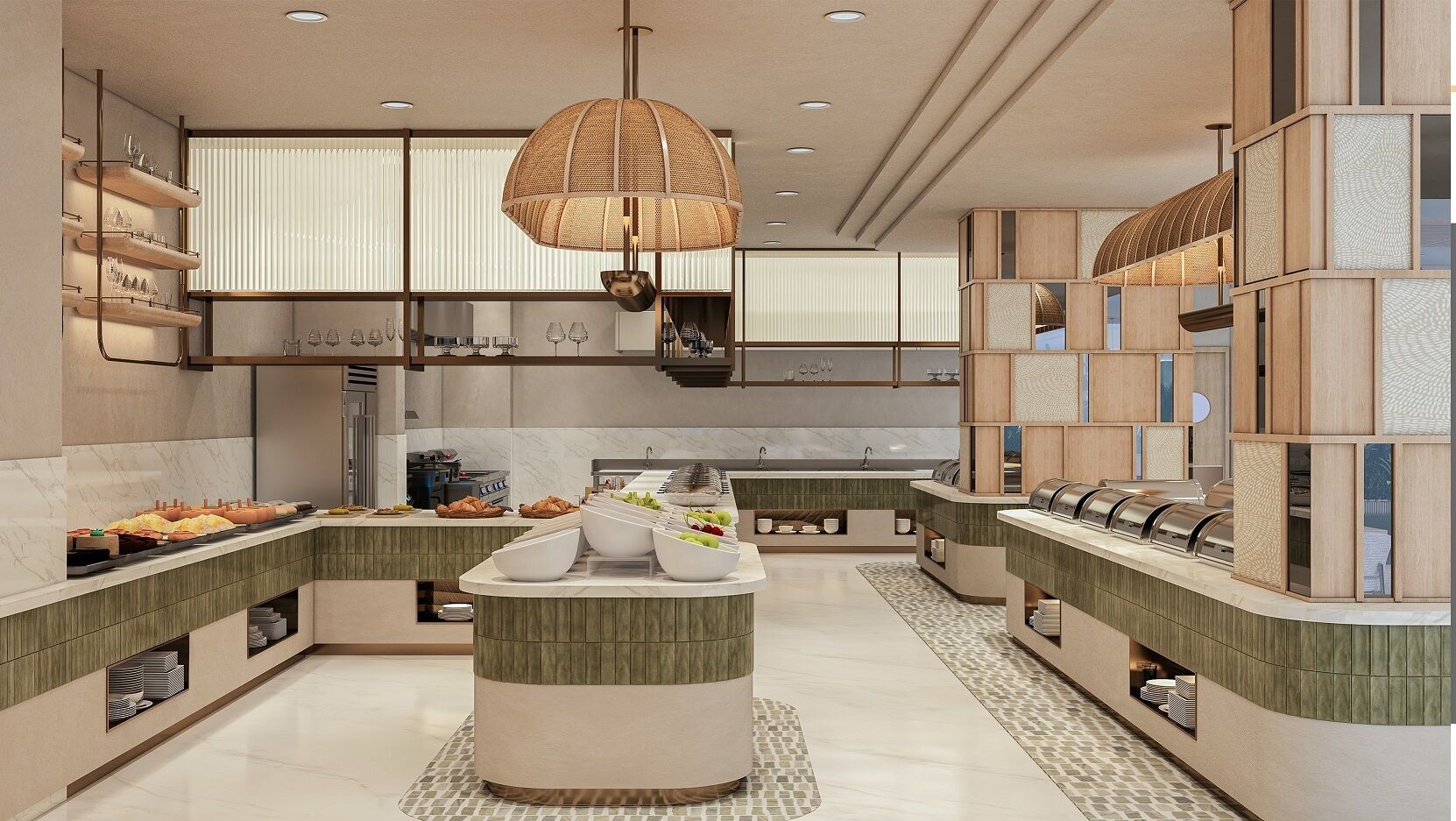 3 restaurants, breakfast, lunch, dinner served; international cuisine