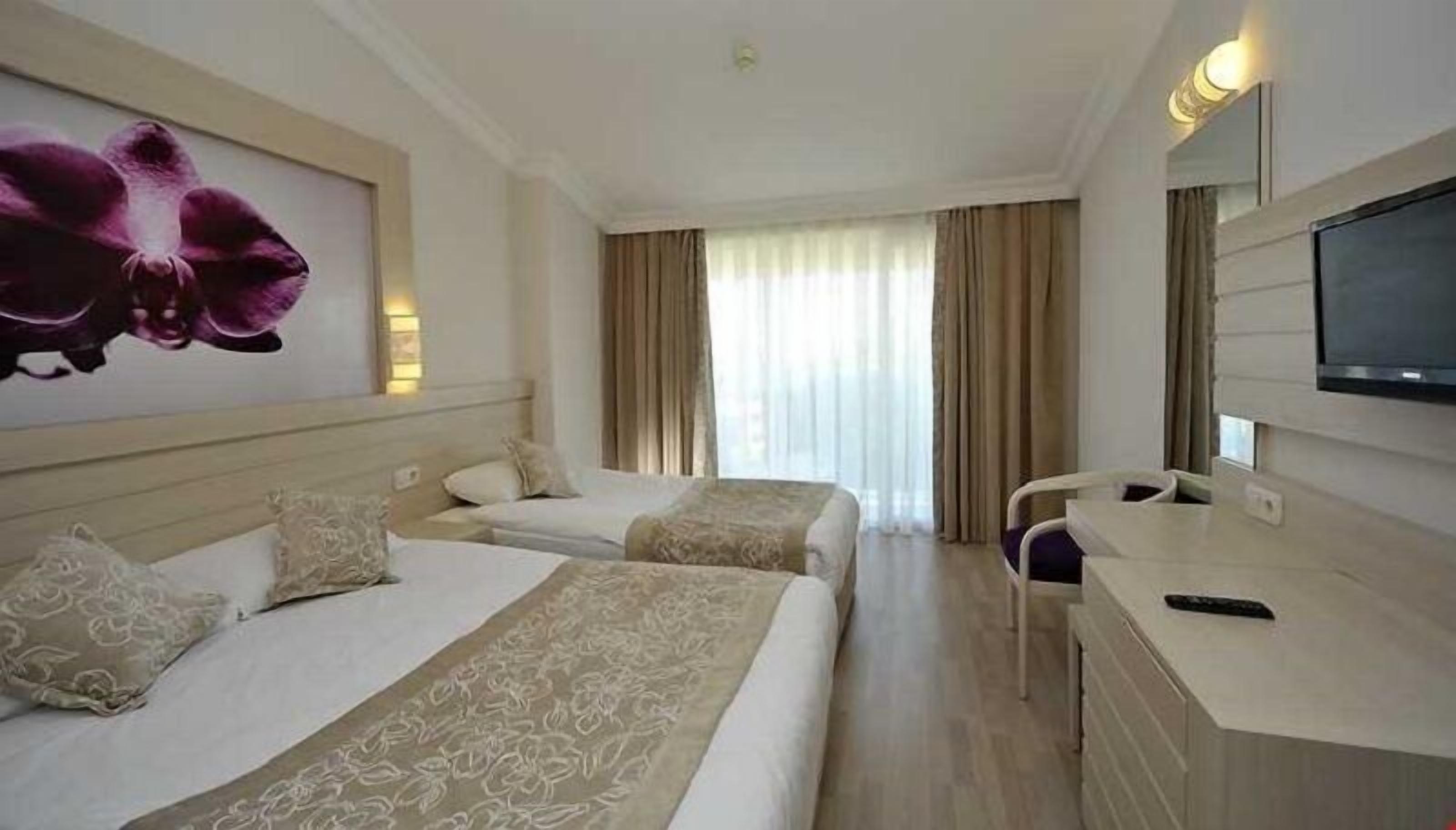 Minibar, desk, blackout drapes, soundproofing