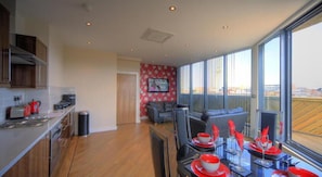 Living area | Flat-screen TV - Printworks Apartments (Liverpool)