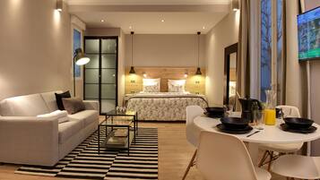 Studio | Verduisterende gordijnen, geluiddichte muren, gratis wifi, beddengoed