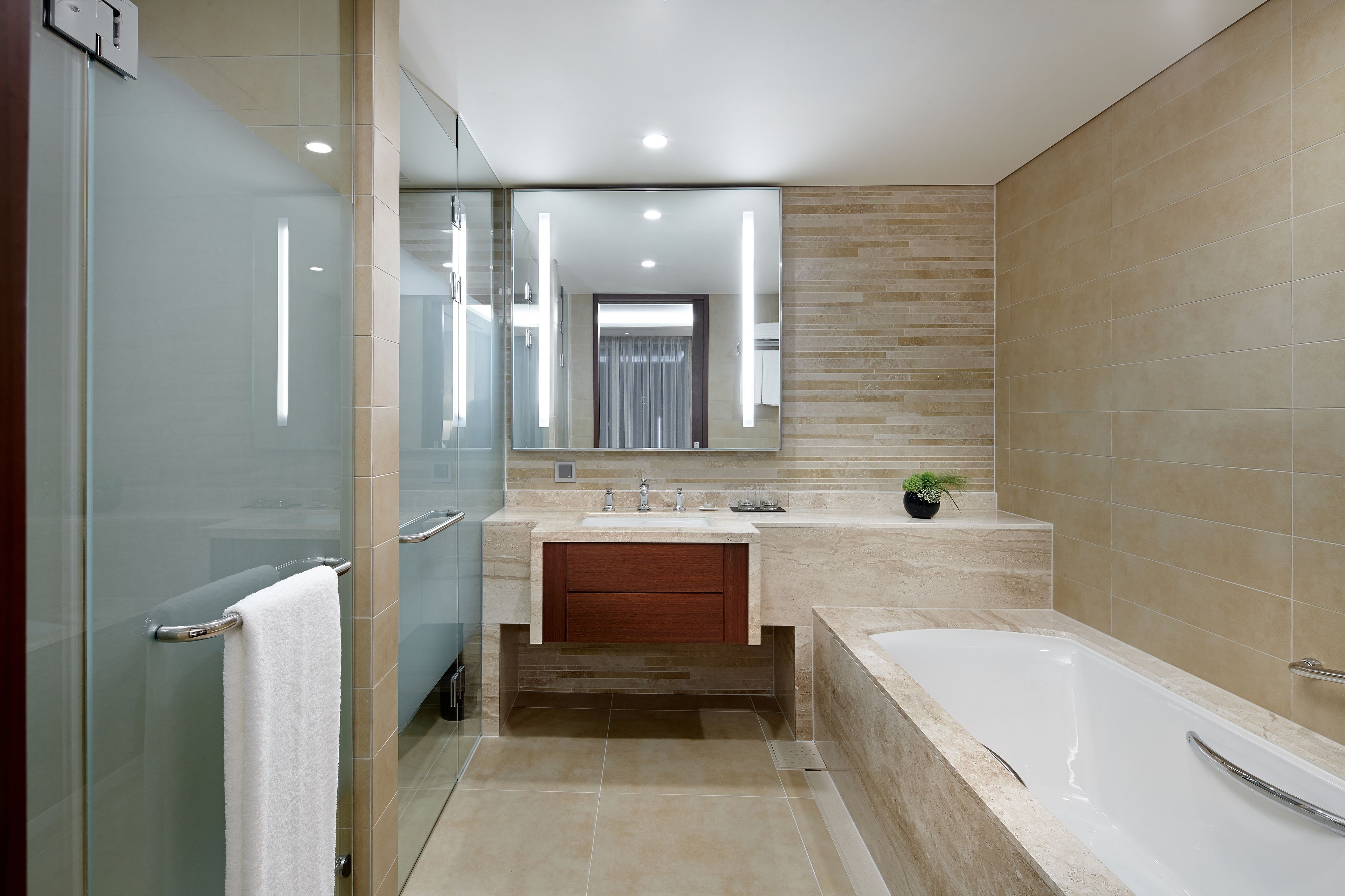 hair dryer, bathrobes, slippers, bidet