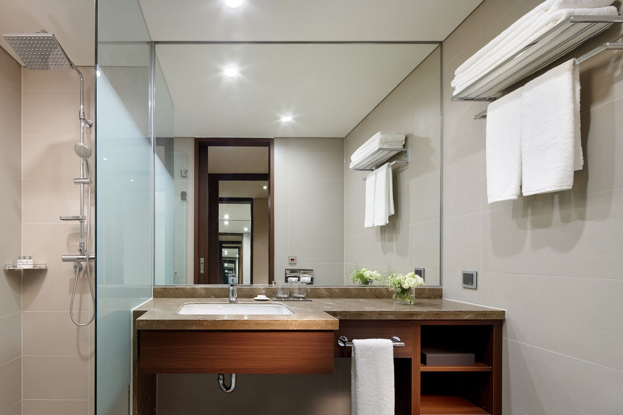 hair dryer, bathrobes, slippers, bidet