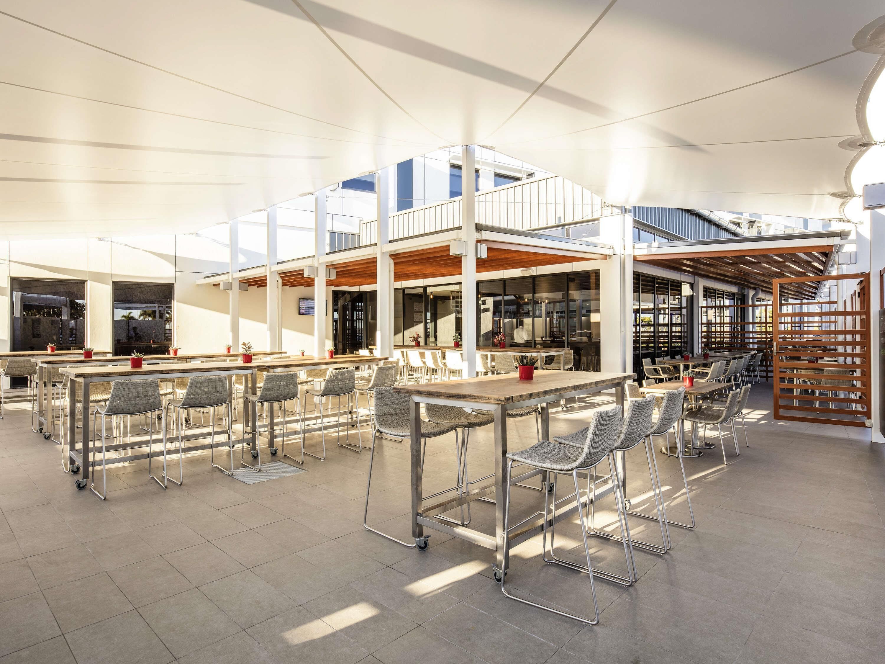 Breakfast, lunch served; Modern European cuisine, al fresco dining 