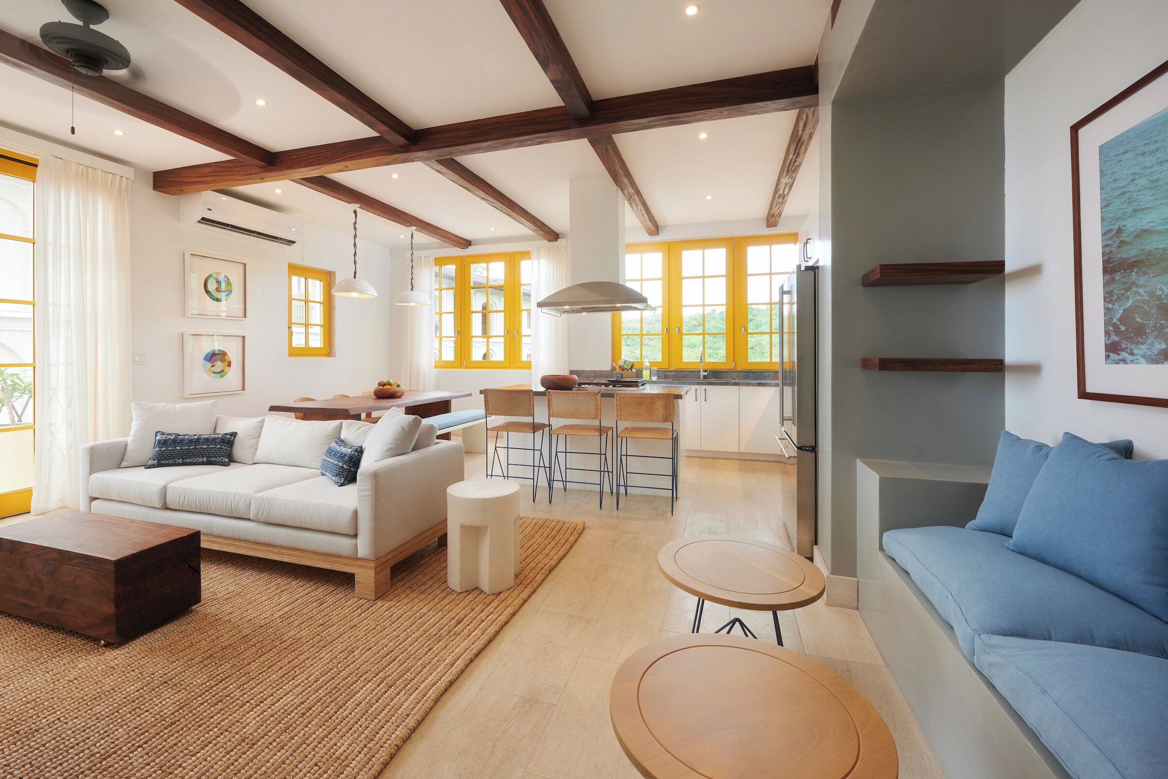 Apartamento Deluxe, varias camas, balcón, vistas al mar (11 Camino Las Catalinas | 2 BR | 2 BA) | Zona de estar