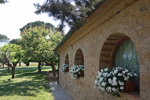 Vista frontal de la propiedad