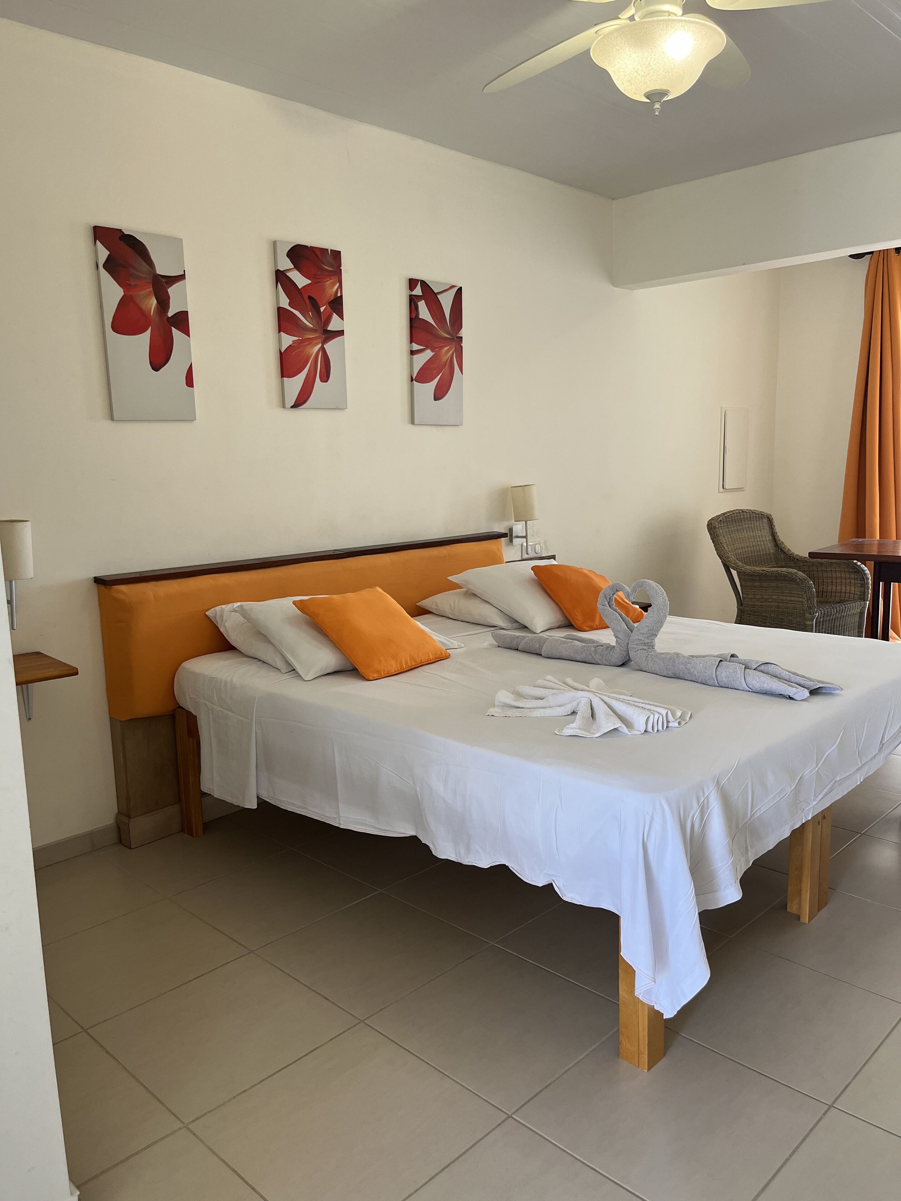 superior studio suite, 1 king bed, terrace, partial ocean view | 1 bedroom, premium bedding, select comfort beds, individually decorated