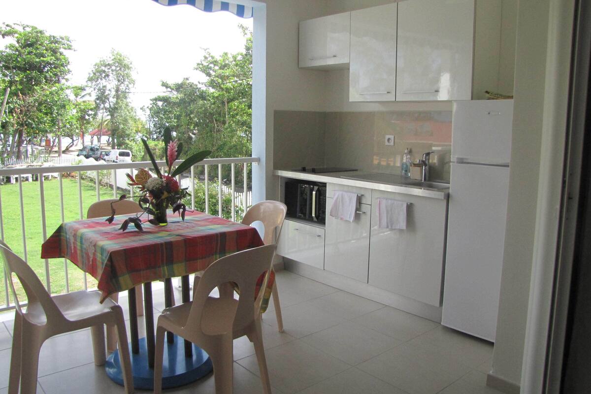 superior studio suite, 1 king bed, terrace, partial ocean view | beach/ocean view