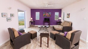 Deluxe Villa, 3 Bedrooms, Ocean View | Living area | Flat-screen TV - The Lilac Villa (Ocean City)