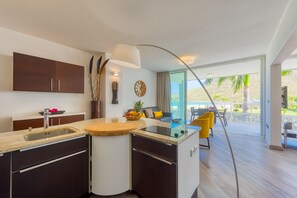Premium Suite, 1 Bedroom, Kitchen, Ocean View | Private kitchen | Electric kettle - Le Domaine Anse Marcel Beach Resort (Anse Marcel)