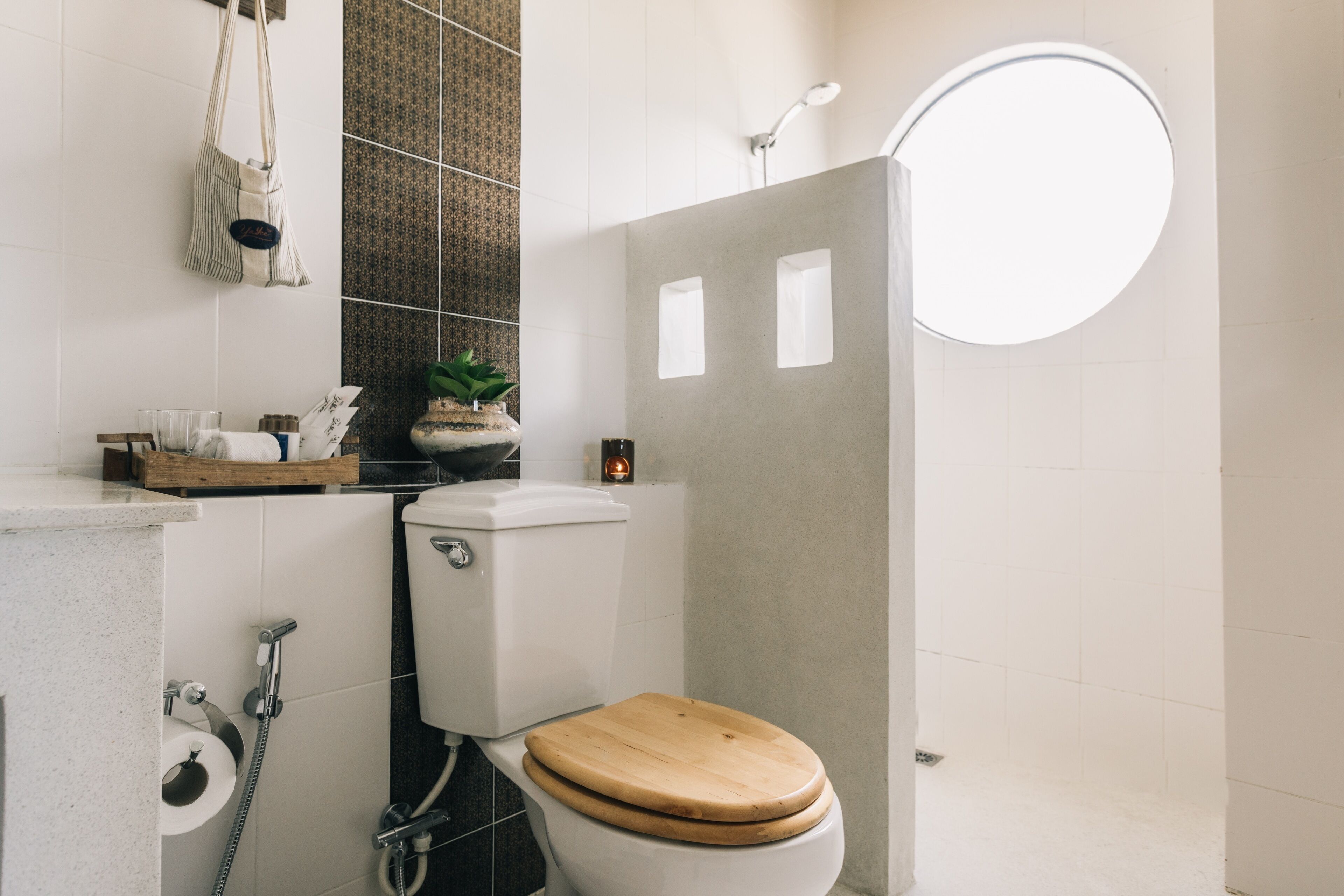 shower, free toiletries, hair dryer, bathrobes