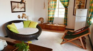 Chalet, 1 slaapkamer | 1 slaapkamer, luxe beddengoed, een kluis op de kamer, gratis babybedden