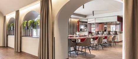 Dinner served, international cuisine