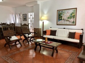 Superior Apartment, 3 Bedrooms, Terrace | Living area | Flat-screen TV - Apartamentos Los Verodes (Frontera)