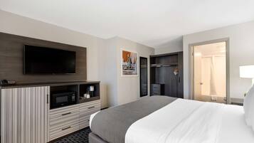 In-room safe, desk, laptop workspace, iron/ironing board