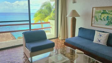 Appart'hÎtel Luxe, 1 chambre, cuisine, vue océan | Coin séjour