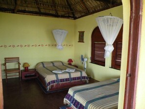 Panoramic Bungalow, Multiple Beds, Beach View | Individually furnished, bed sheets