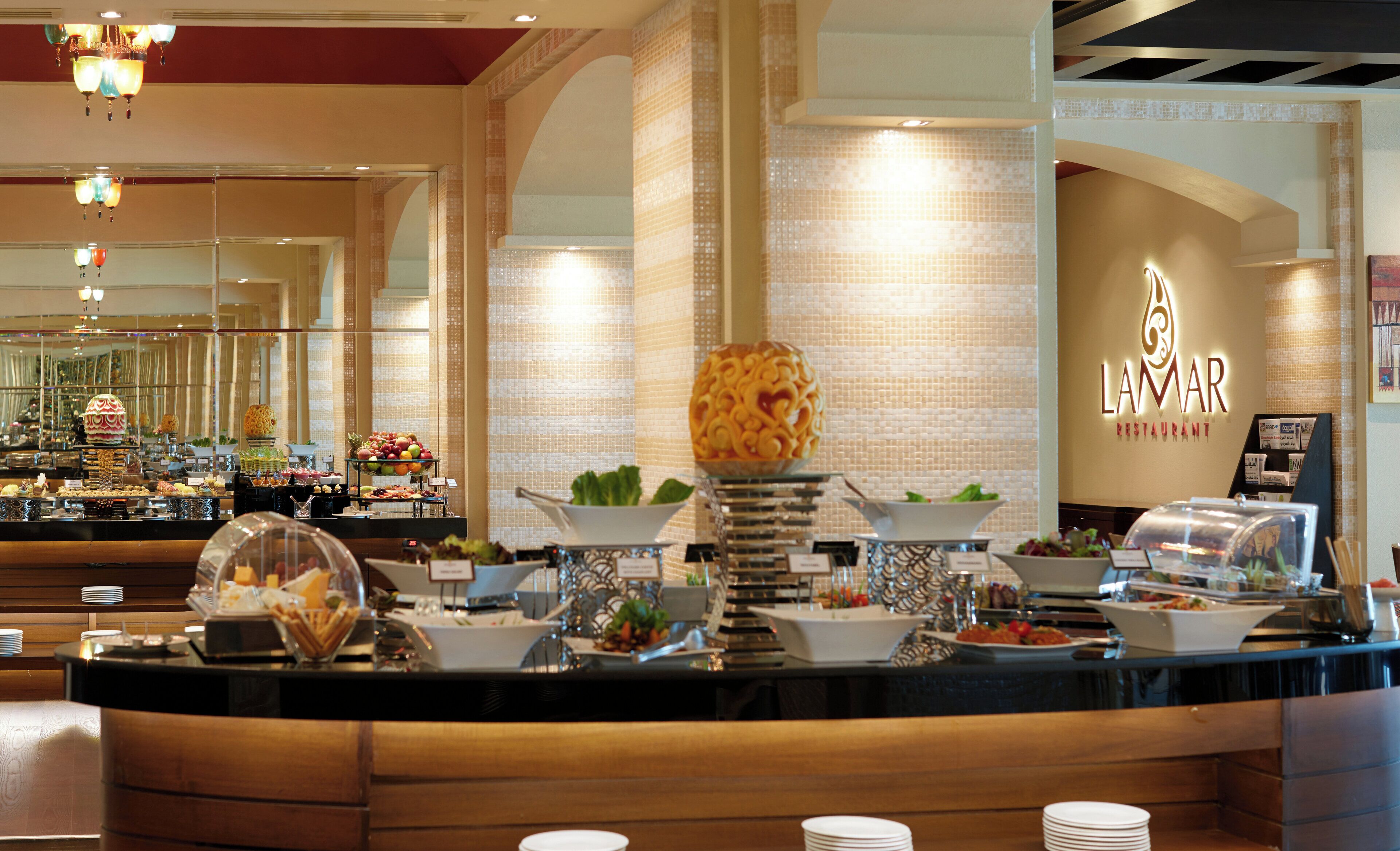 breakfast, lunch and dinner served