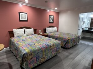 Standard Room, 2 Queen Beds | Desk, blackout drapes, free WiFi, bed sheets