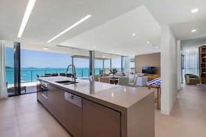 Penthouse Exécutif, 4 chambres, piscine privée | Coin séjour