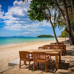 Private beach, beach umbrellas, beach bar, kayaking