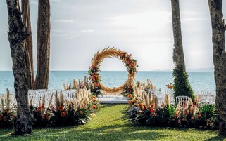 Outdoor wedding area