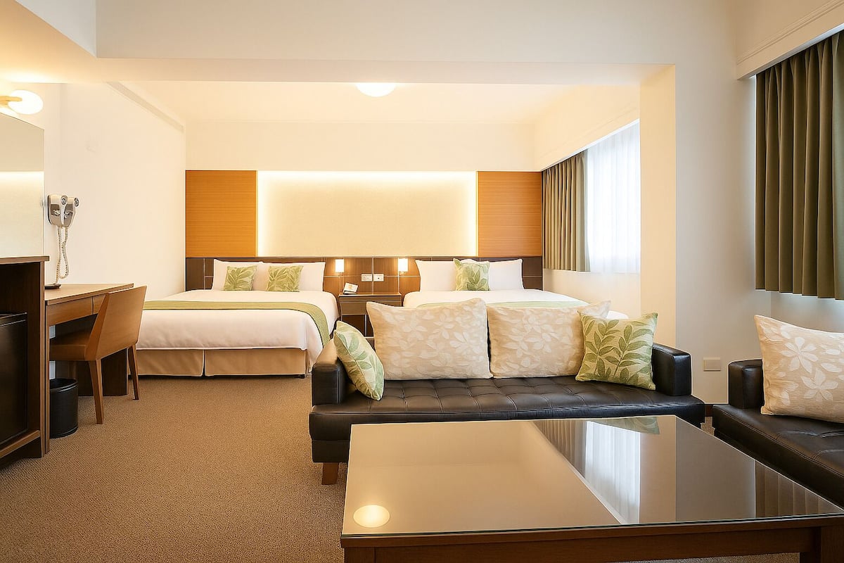 1 habitación, ropa de cama de alta calidad y cortinas blackout