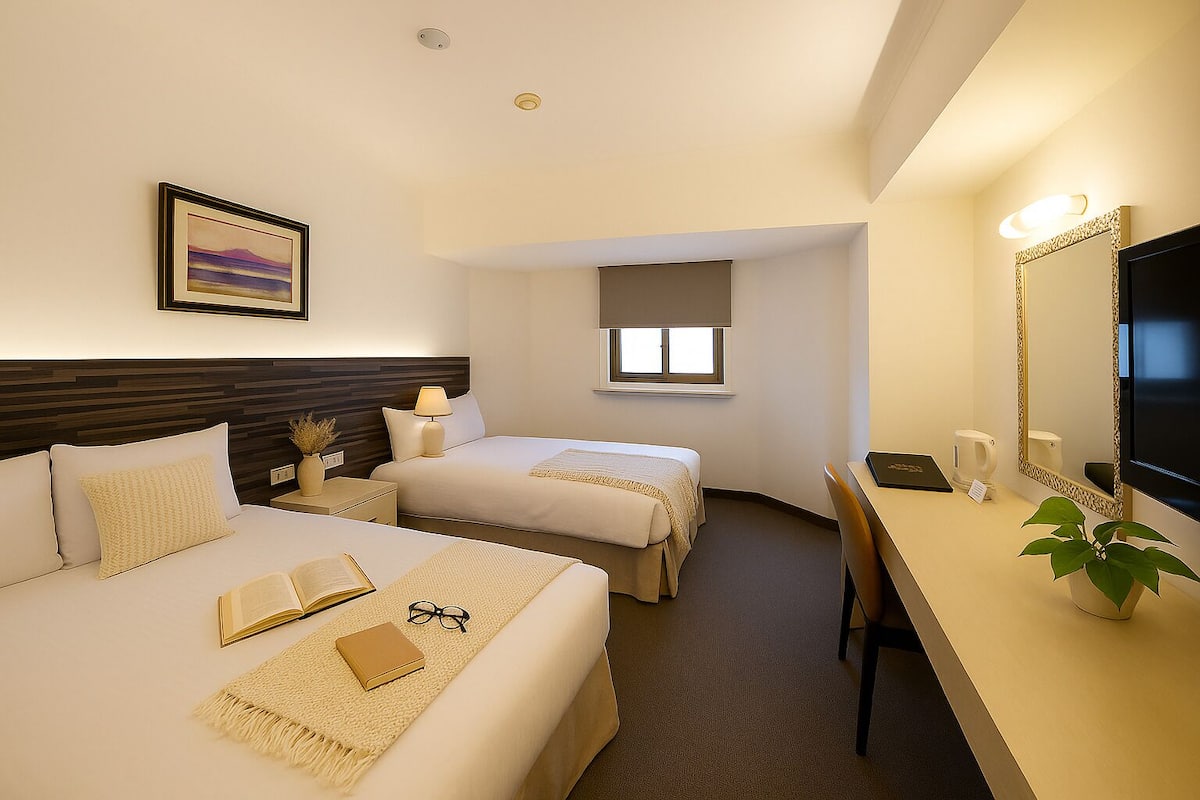 1 habitación, ropa de cama de alta calidad y cortinas blackout