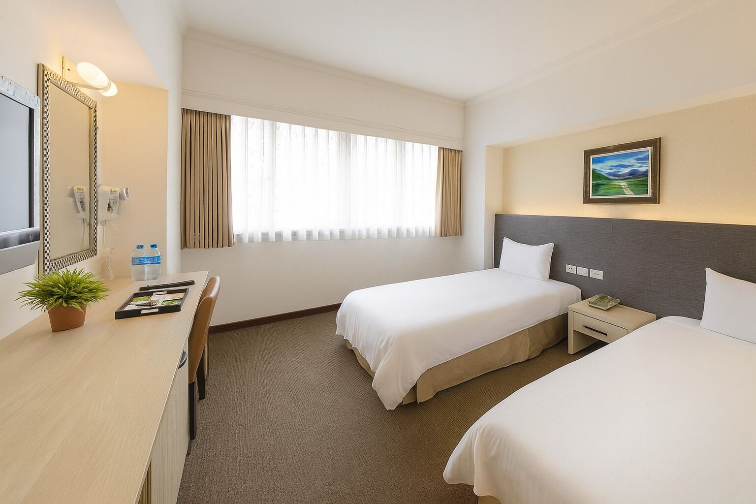 1 habitación, ropa de cama de alta calidad y cortinas blackout 